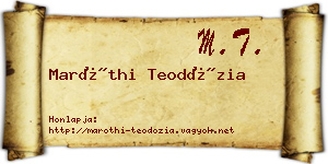 Maróthi Teodózia névjegykártya